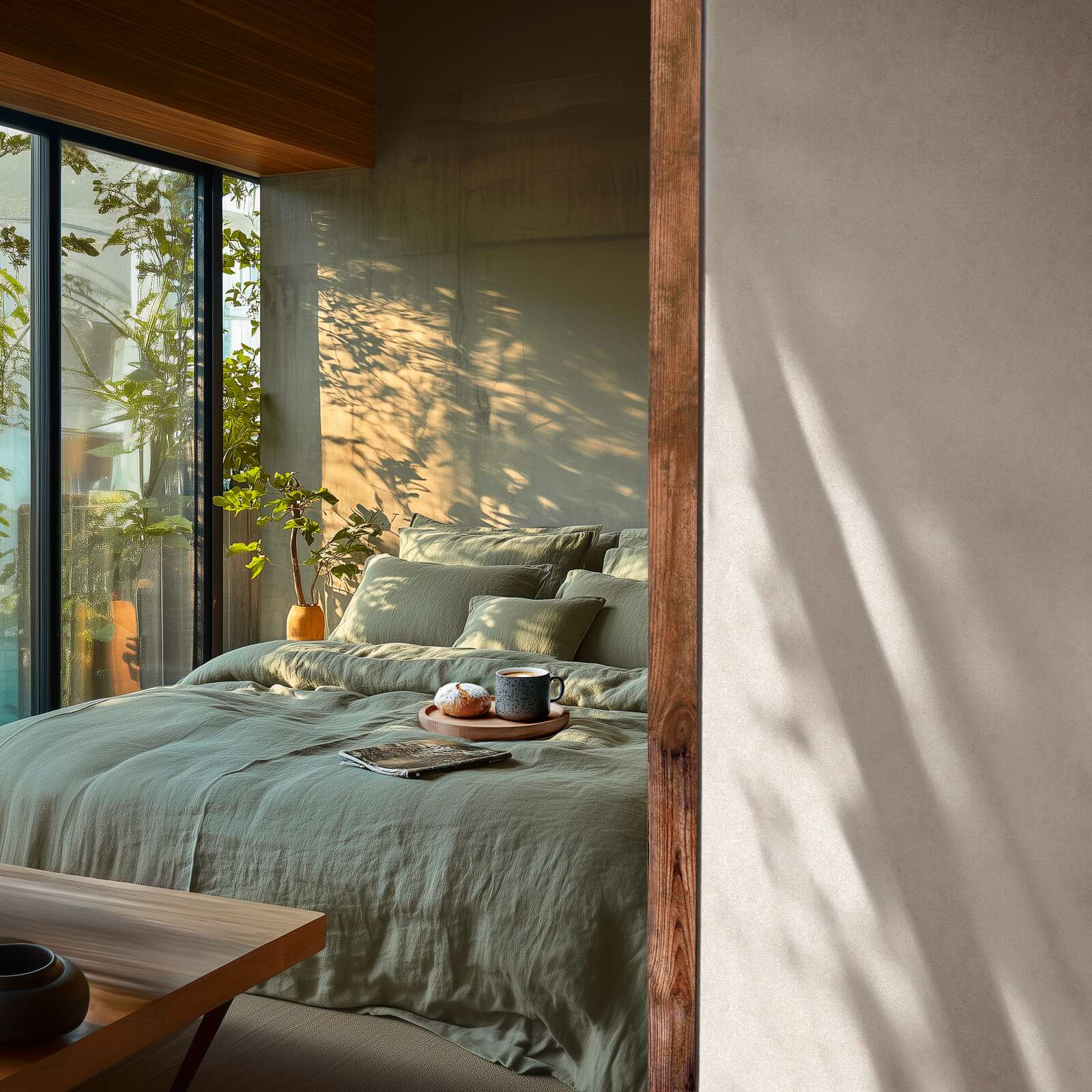 Elegantas tapetes krēmtonī ar vieglu faktūru un izsmalcinātu stilu - idejas interjerām