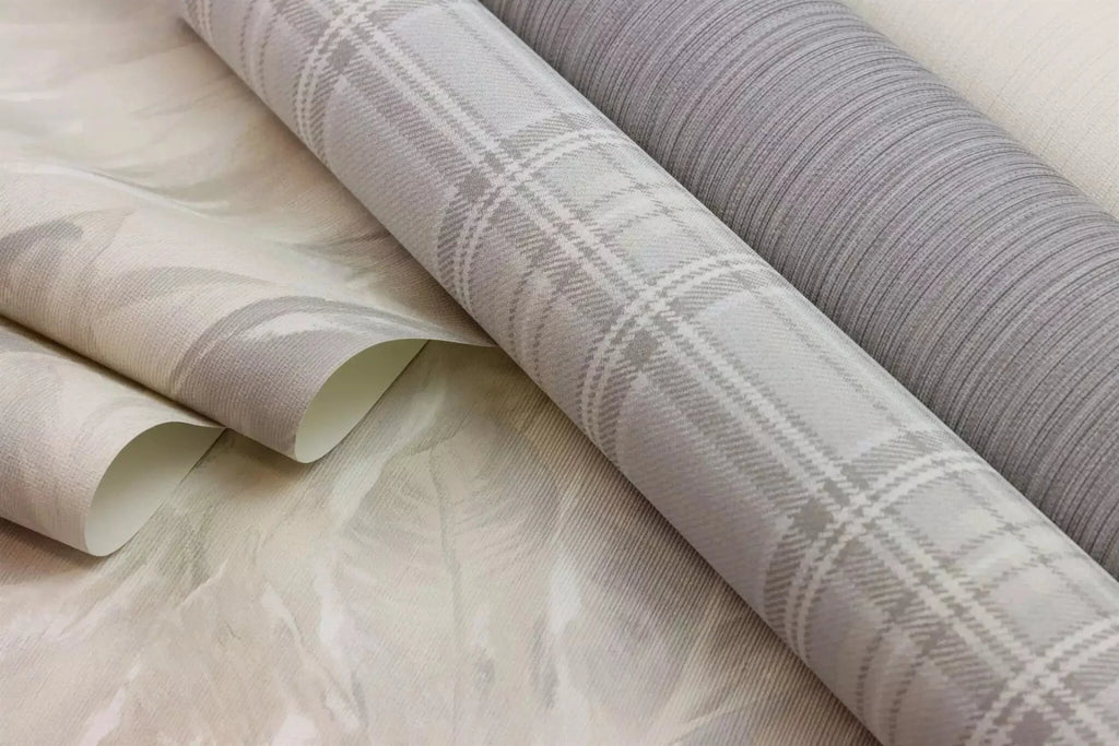 Tapetes ar tartāna rakstu, bēšu toņu niansēs, RASCH, 537444, Curiosity