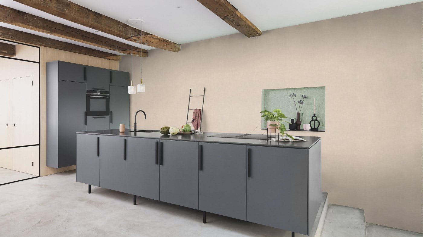 Tekstila tekstūras tapetes, bēšīgi pelēkā krāsā, RASCH, 330021, Paraiso