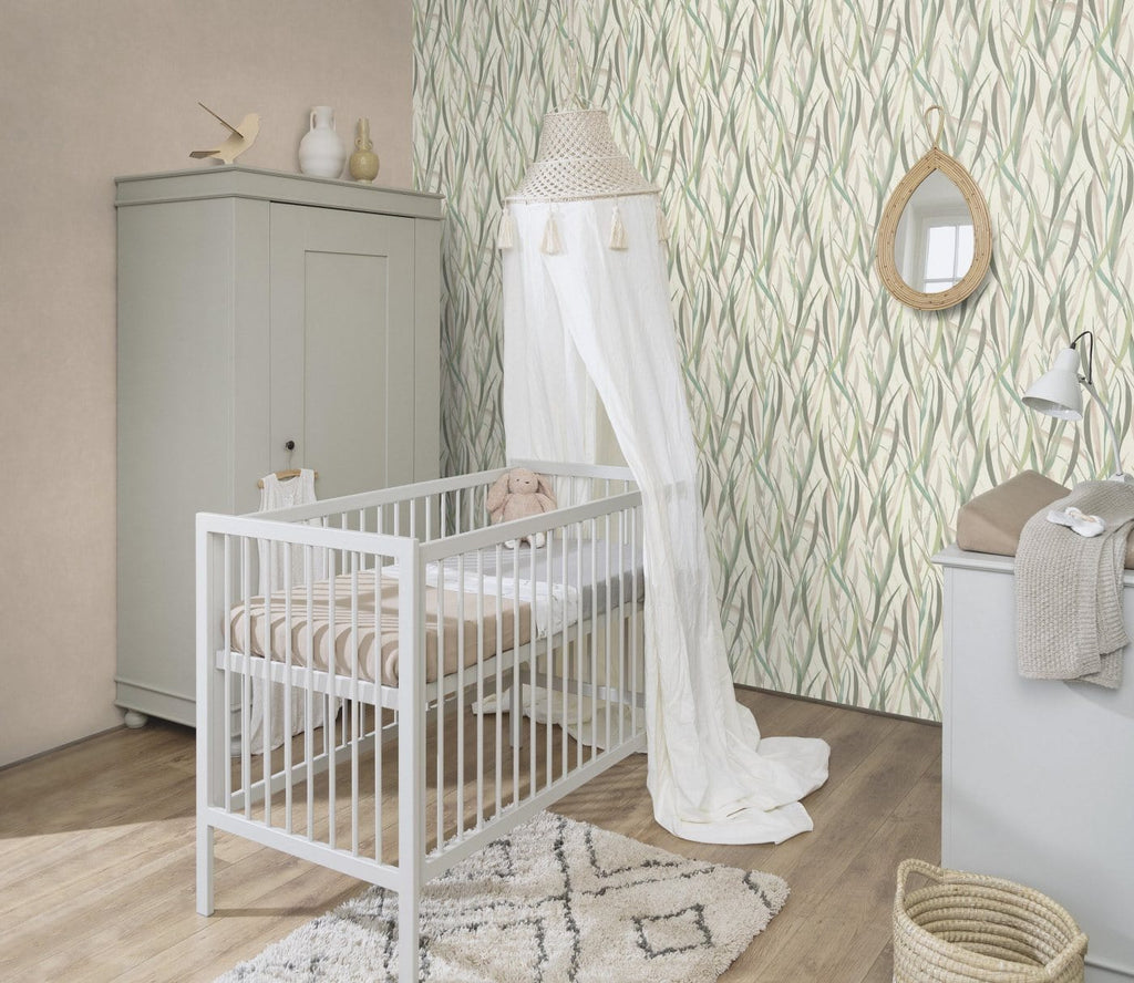 Tekstila tekstūras tapetes, bēšīgi pelēkā krāsā, RASCH, 330021, Paraiso