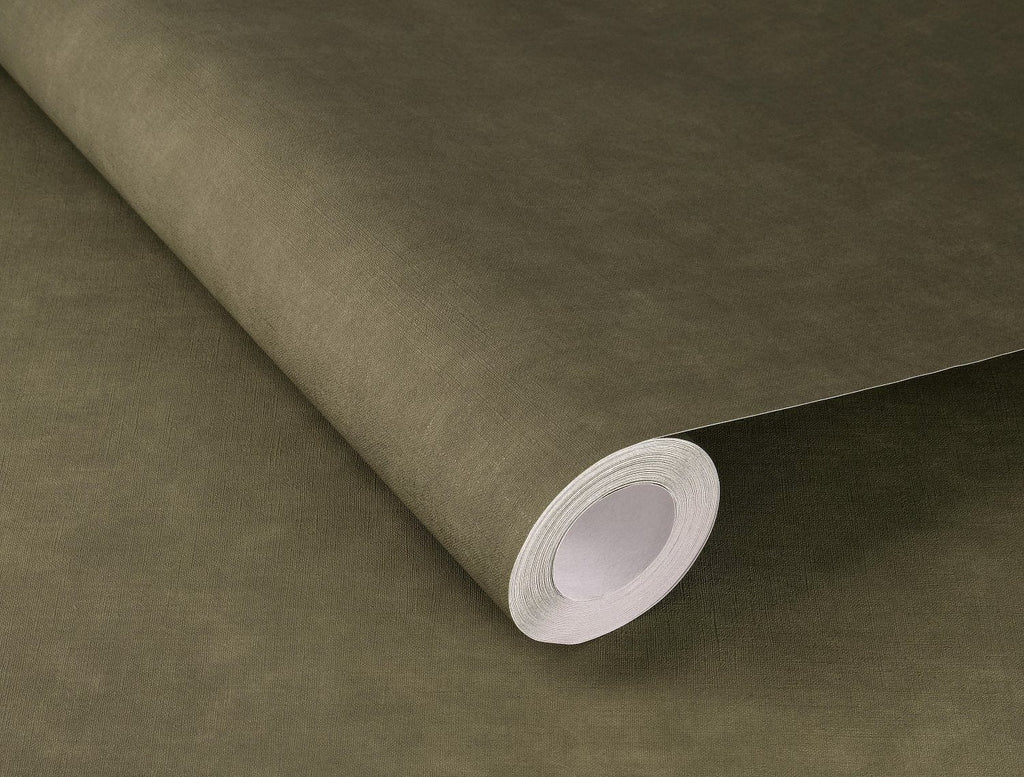 Tekstila tekstūras tapetes, olīvzaļā krāsā, RASCH, 330120, Paraiso