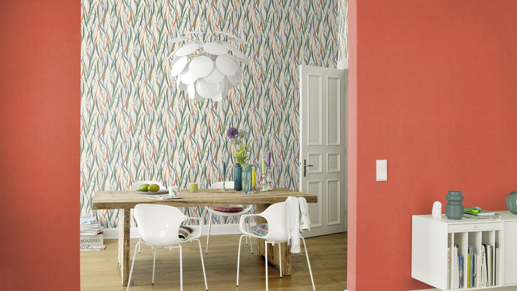 Tekstila tekstūras tapetes, sarkanā krāsā, RASCH, 330113, Paraiso