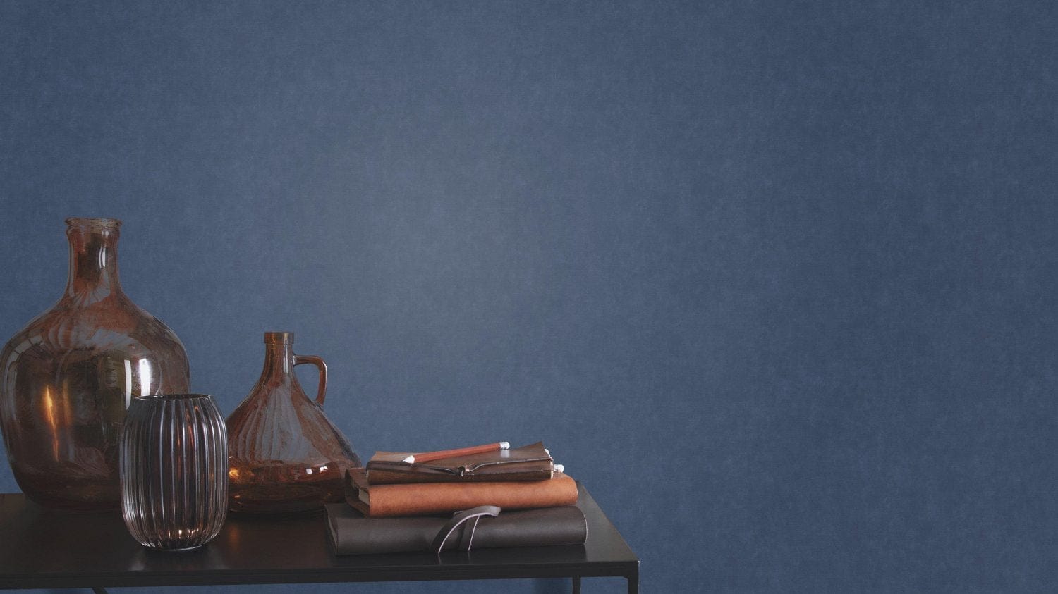 Tekstila tekstūras tapetes, tumši zilā krāsā, RASCH, 330106, Paraiso