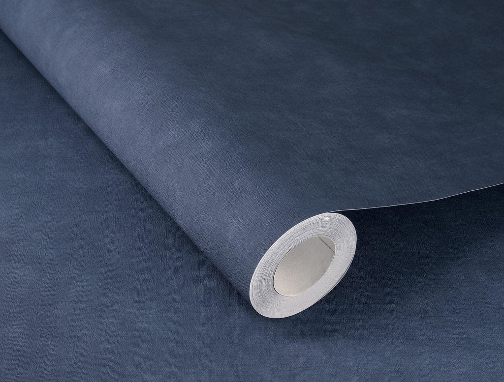 Tekstila tekstūras tapetes, tumši zilā krāsā, RASCH, 330106, Paraiso