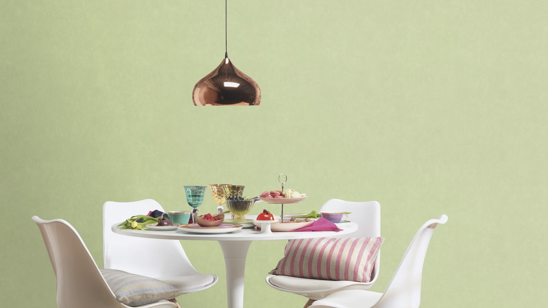 Tekstila tekstūras tapetes, zaļā krāsā, RASCH, 330052, Paraiso