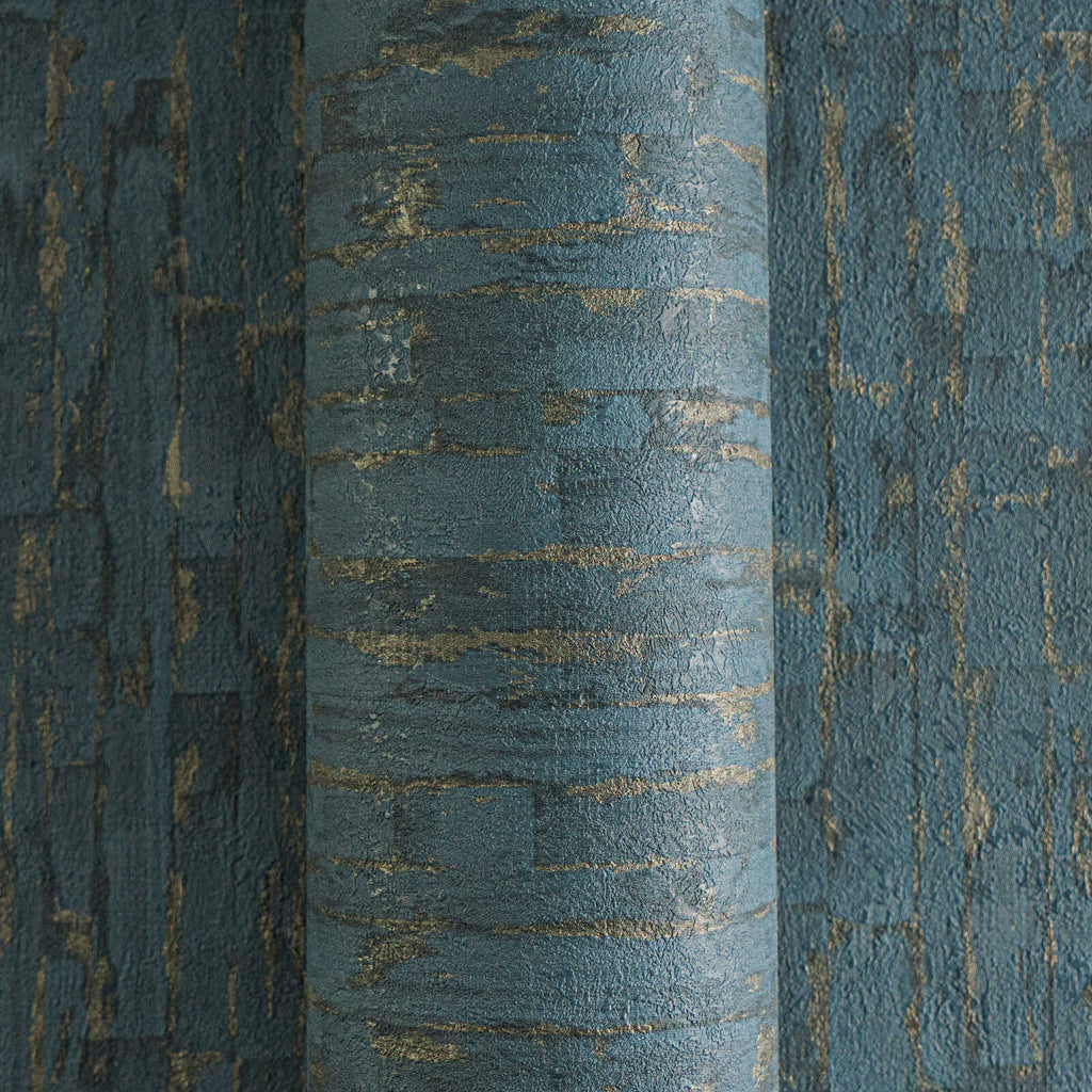 Zilzeltainas tapetes ar audumam līdzīgu virsmu un smalku reljefu - vizualizācija interjerā