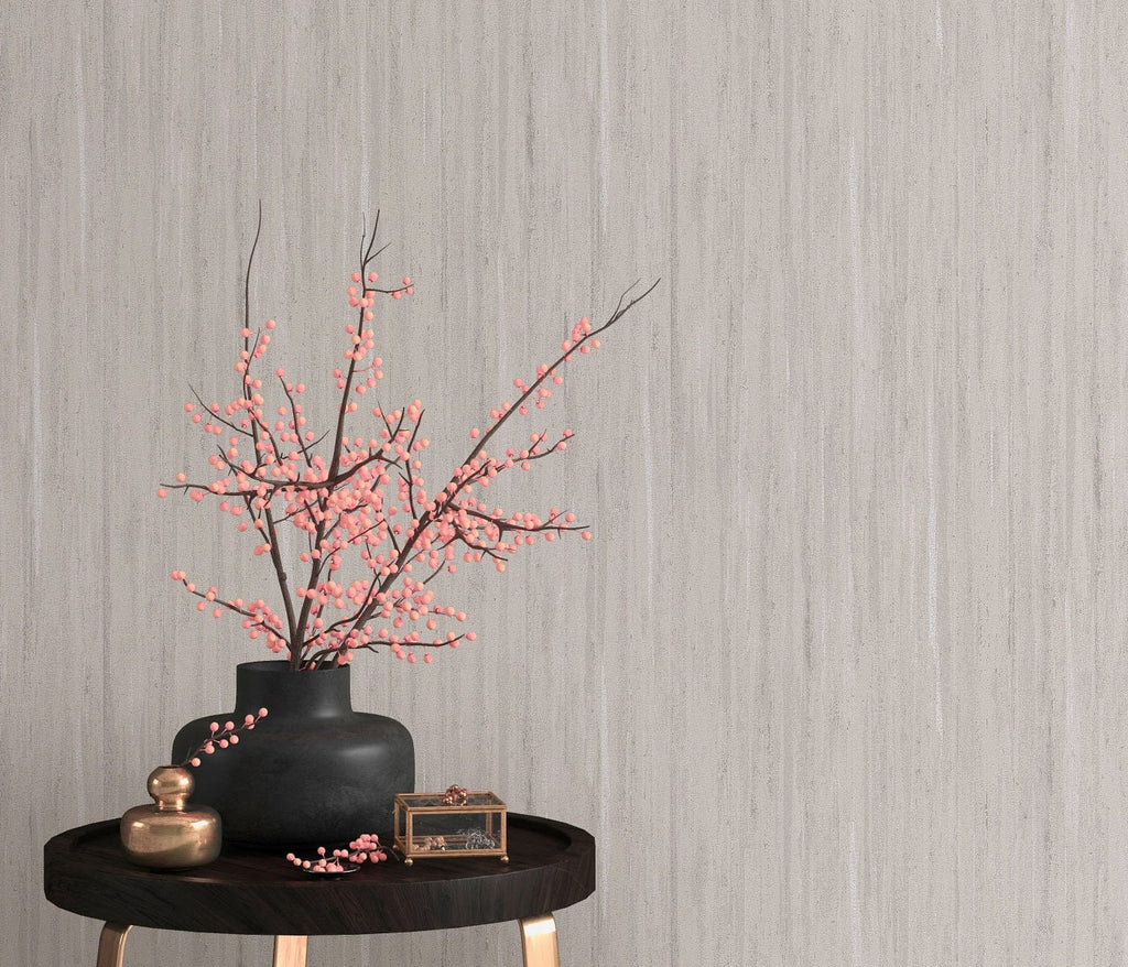 Strukturētas matētas tapetes pelēkbrūnā tonī siltai un mājīgai sienu apdarei, 3740056, galerija 3