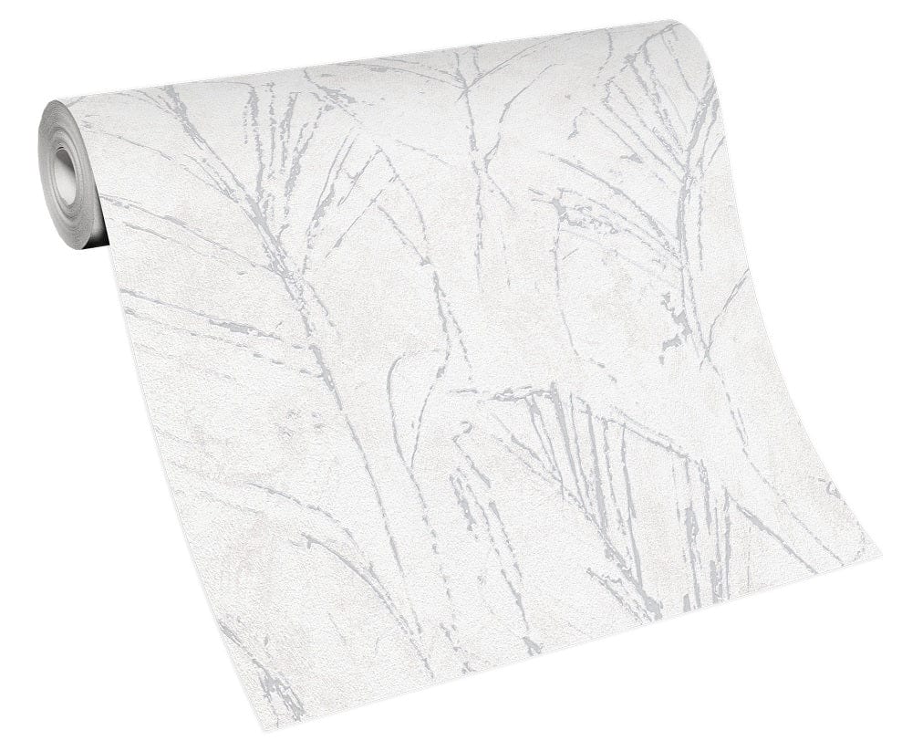 Gaiši pelēkas tapetes ar vieglu dabas motīvu gaisīgam un dabiskam izskatam, 3737703, showroom 6