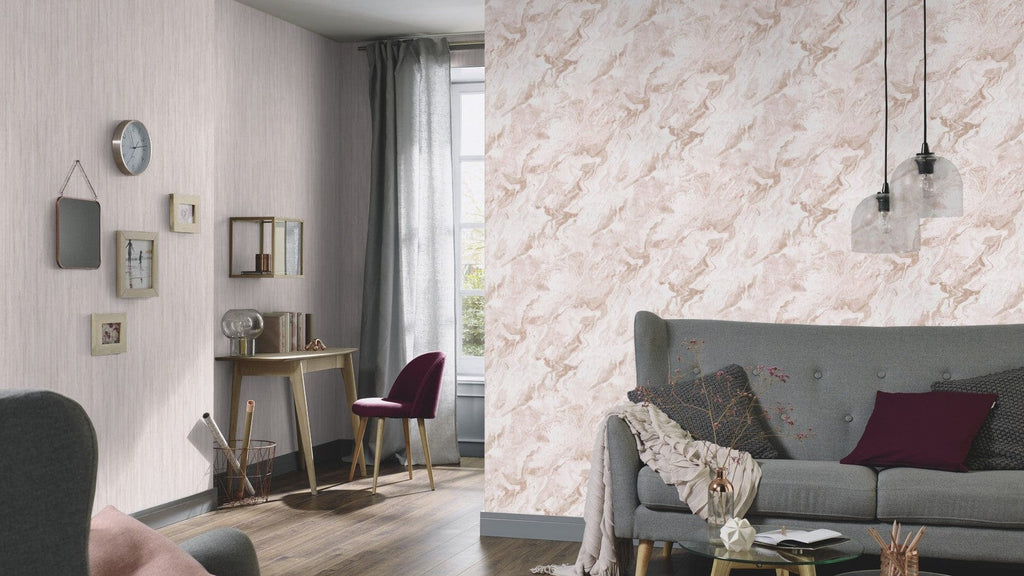 Rozā marmora viļņraksta tapetes romantiskam un greznam izskatam, 3737205, galerija 6
