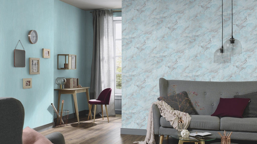 Tirkīza marmora raksta tapetes svaigumam un izteiksmīgai sienu apdarei, 3737212, galerija 7