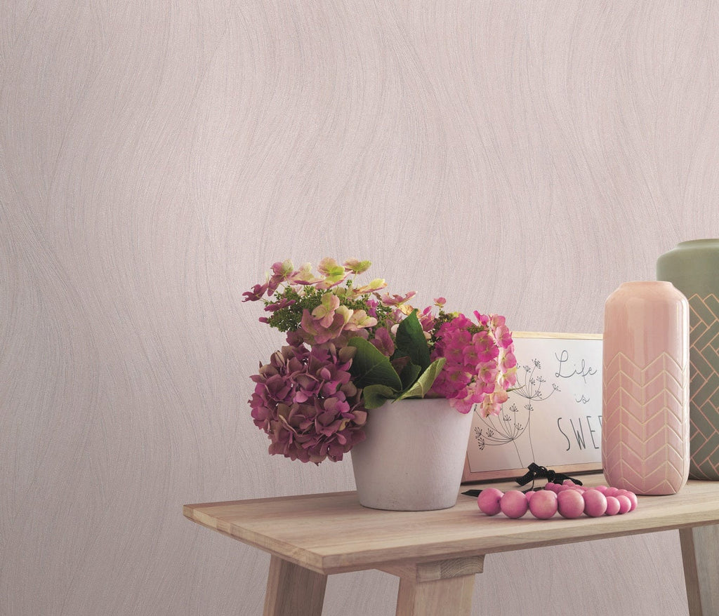 Rozā viļņveida tapetes romantiskai un modernai sienu apdarei, 3737031, galerija 2