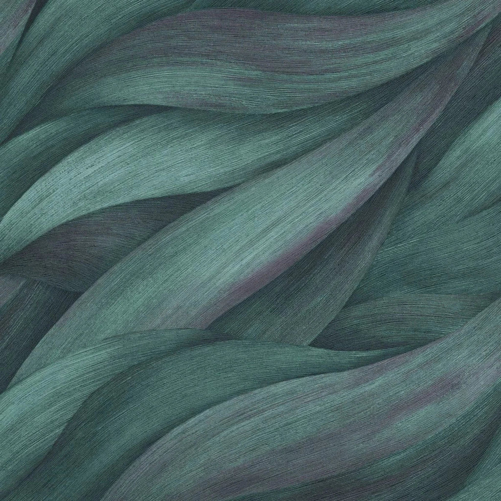 Zilās viļņveida tapetes elegantiem sienu akcentiem – iedvesma interjeram  