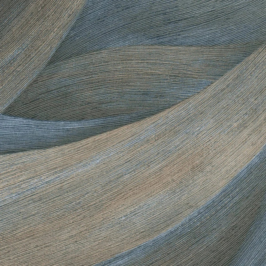 Zilas viļņveida tapetes – harmonijas un mierīguma sajūta istabā  