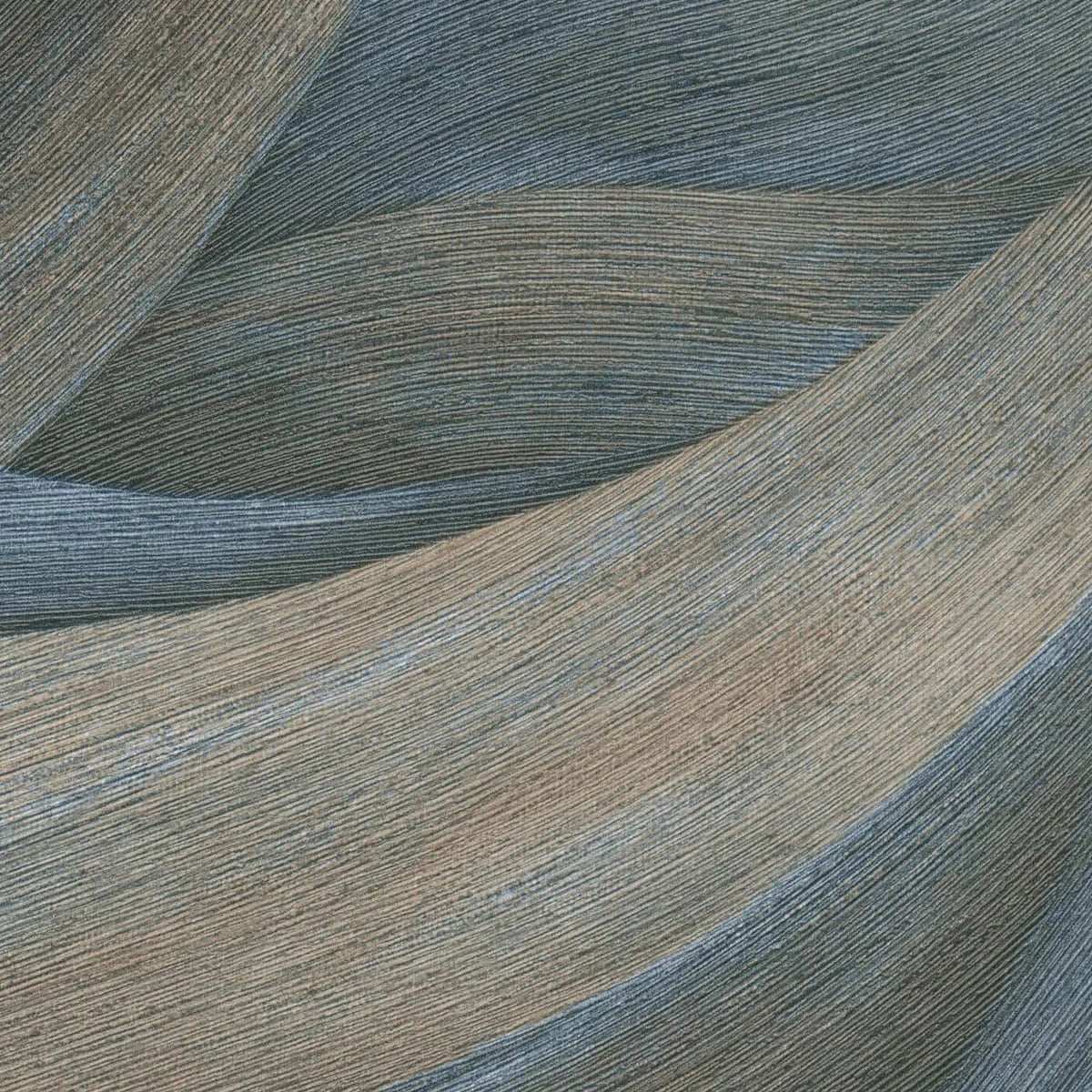 Zilas viļņveida tapetes – harmonijas un mierīguma sajūta istabā  