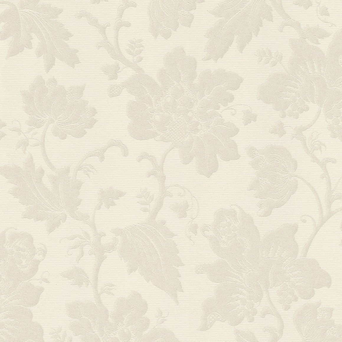 Klasiska ziedu ornamenta tapetes, baltā krāsā, RASCH, 570434, Trianon XIII