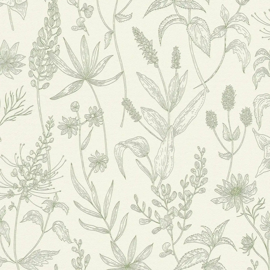 Romantiskas ziedu tapetes maigās krāsās sievišķīgai telpas noskaņai