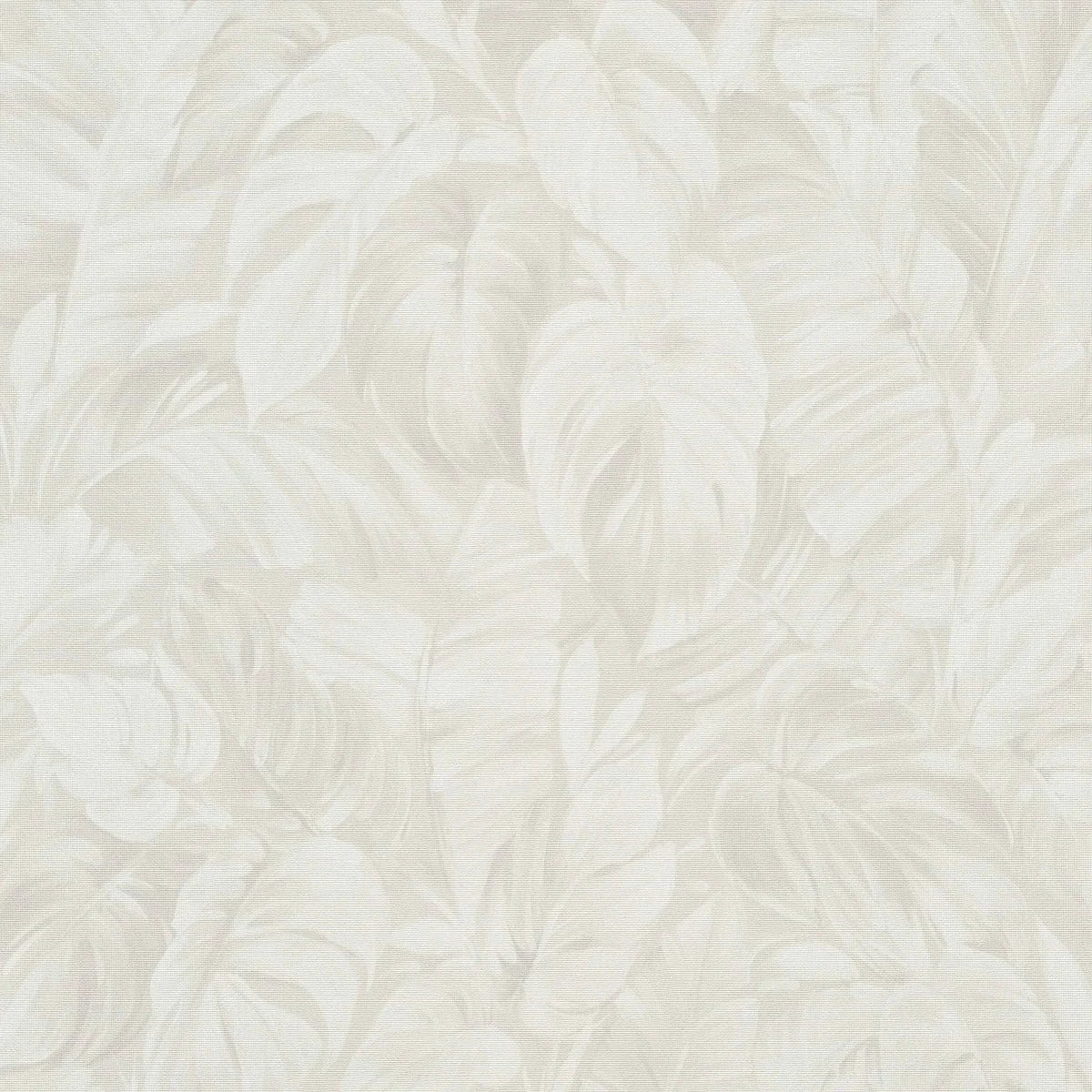 Gaiši pelēkas tapetes ar tropisko lapu dizainu – interjera piemērs no Erismann  