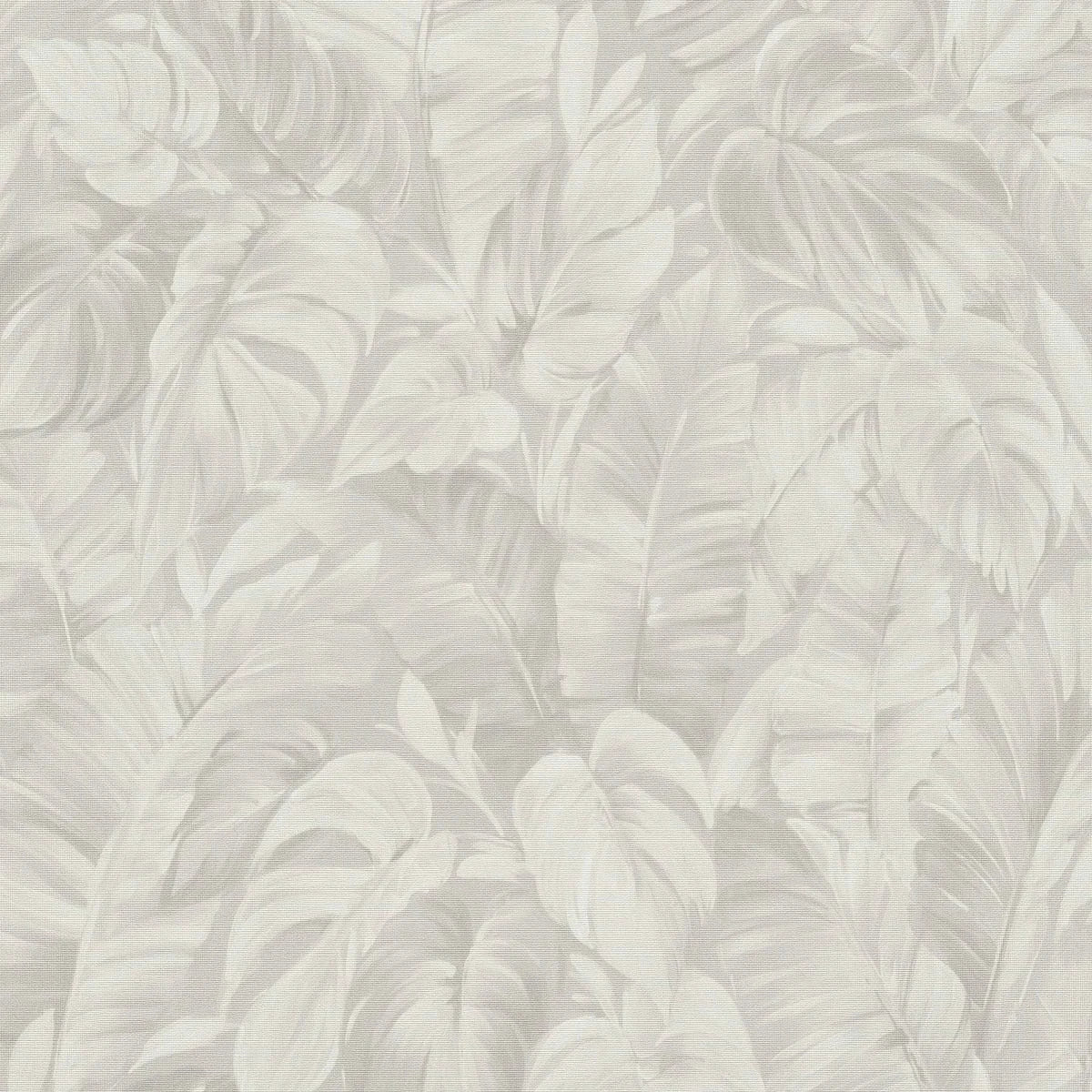 Pelēkas tropiskās tapetes ar tekstila efektu interjerā – iedvesma no Erismann  