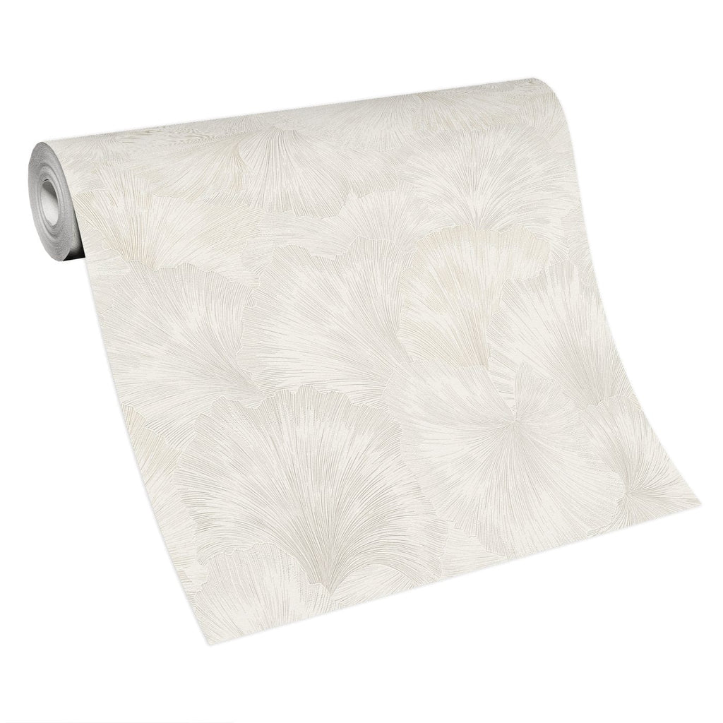 Tapetes krēmkrāsā ar delikātu lapu dizainu, kas piešķir telpai gaišumu un mājīgumu, 3752016, skats interjerā 4