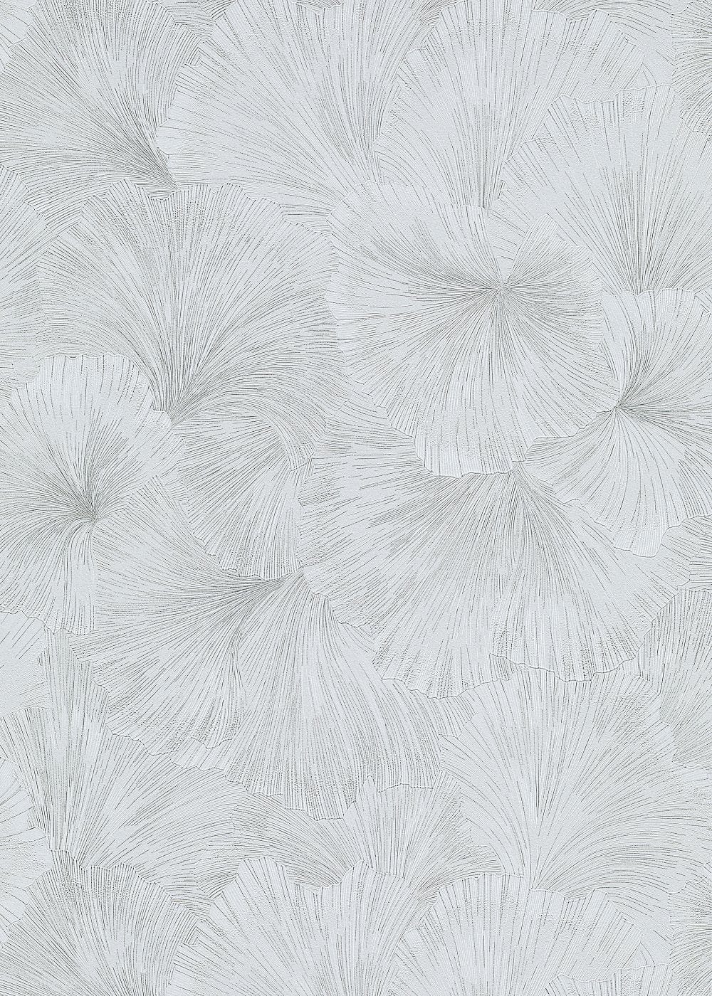 Tapetes ar sudraboti pelēku lapu dizainu, piešķir interjeram dabiskumu un eleganci, 3752023, skats interjerā 4