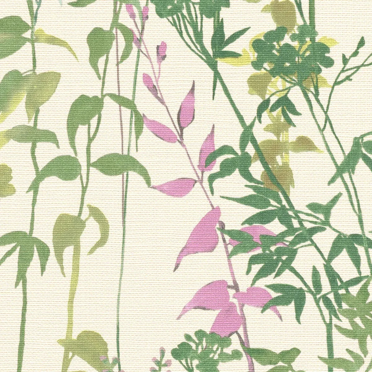 Lauku stila tapetes ar lapu un zāles rakstu krēmzaļā tonī – dabīgs interjera risinājums  