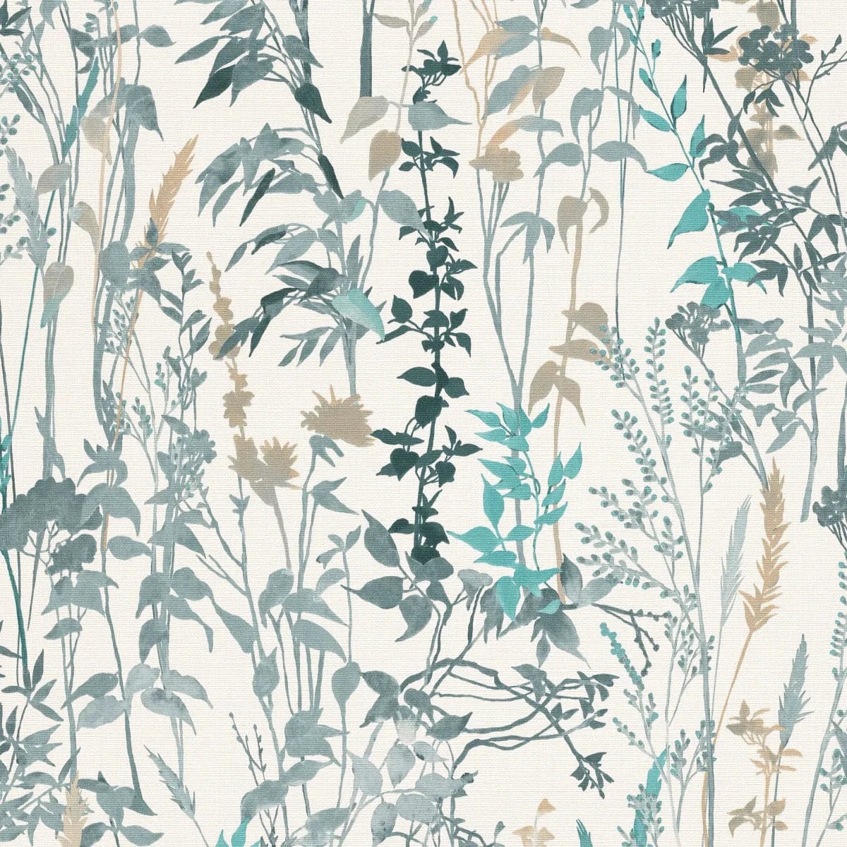 Baltas fona tapetes ar lapu motīvu – lauku stils mierīgai videi  