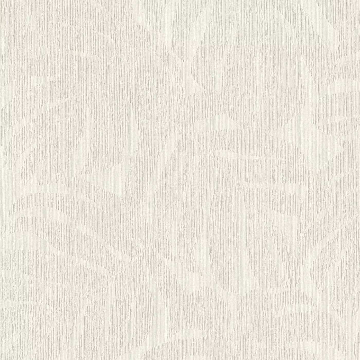 Flizelīna tapetes RASCH krēmīgi baltā krāsā ar tropiskām lapām, 653144, Welcome home