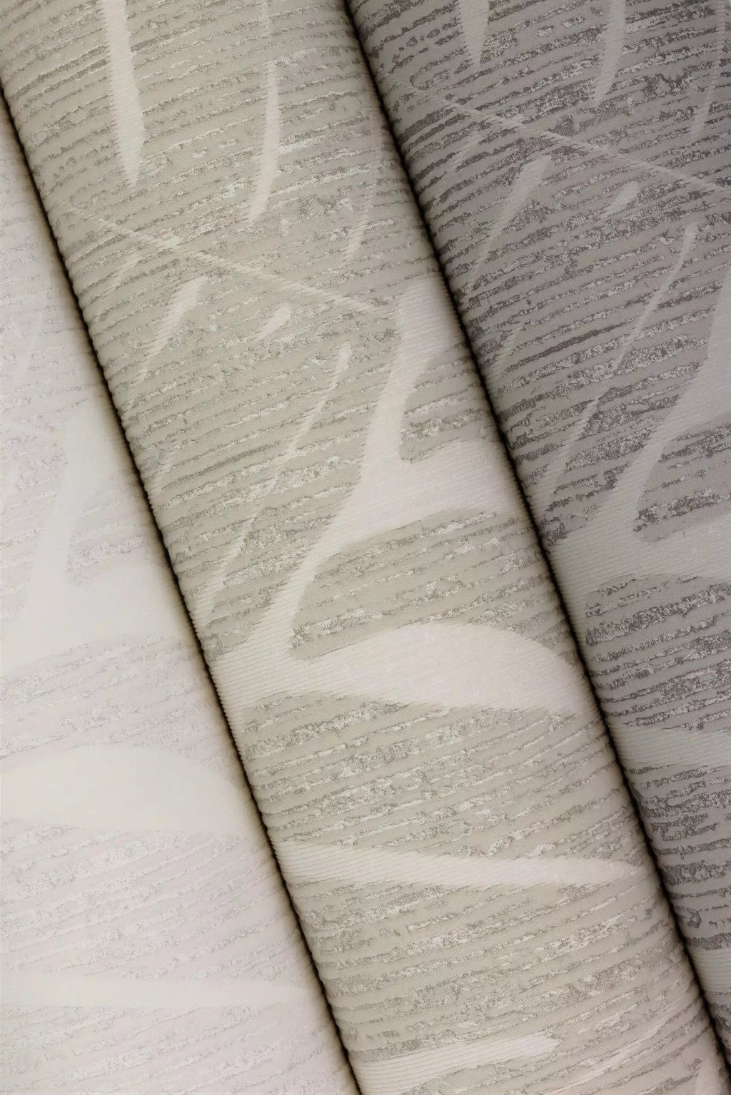 Flizelīna tapetes RASCH pelēkā krāsā ar tropiskām lapām, 653137, Welcome home