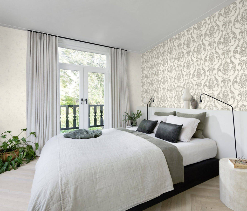 Tapetes RASCH ar elegantu ornamentu, siltos toņos, 315622, Color Your Life