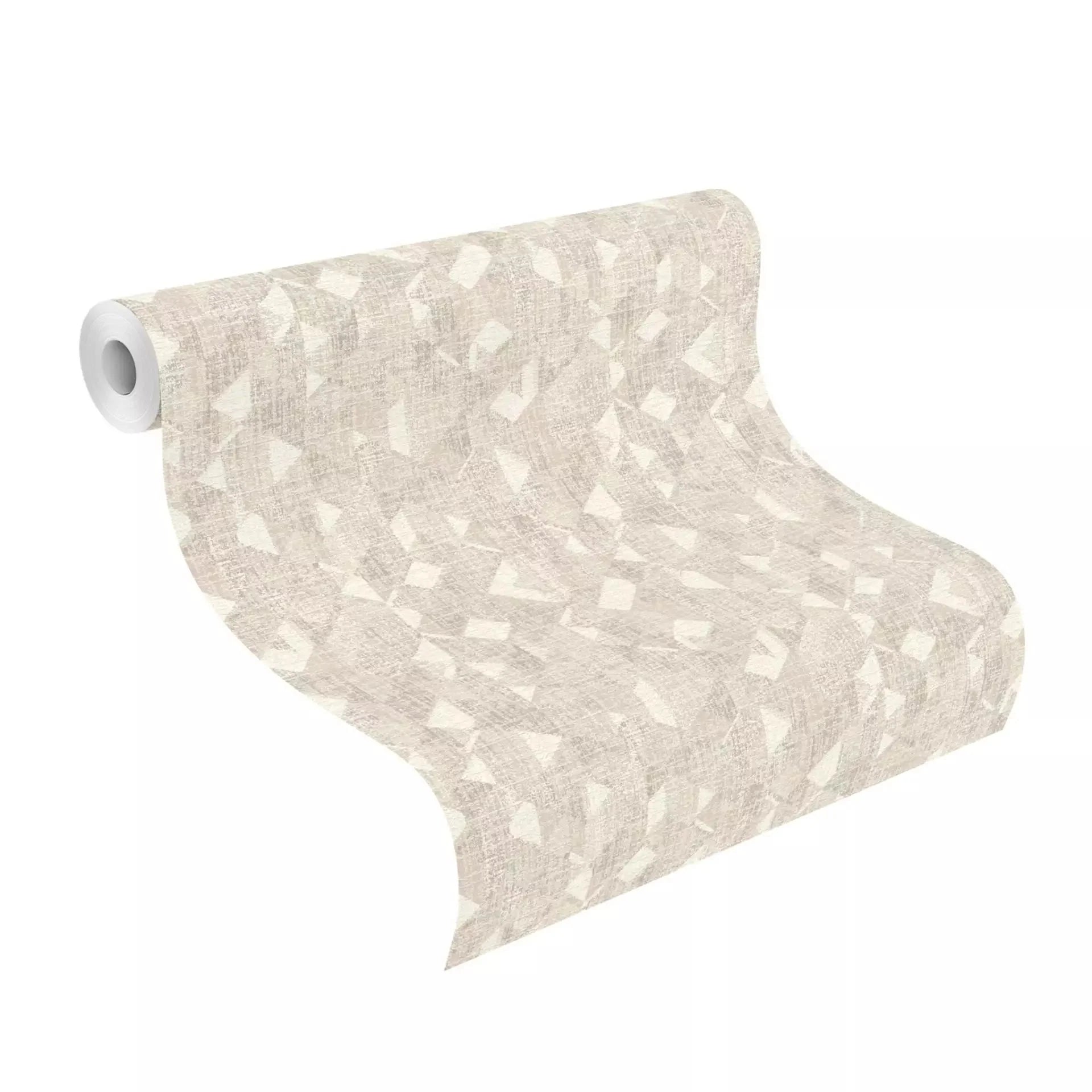 Tapetes ar ģeometrisku rakstu, RASCH, bēšas, 654226, Welcome home