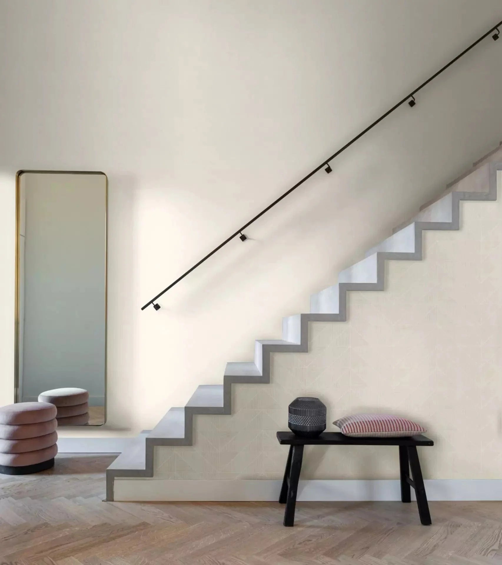 Tapetes ar ģeometrisku rakstu, RASCH, maigs spīdums, 653915, Welcome home