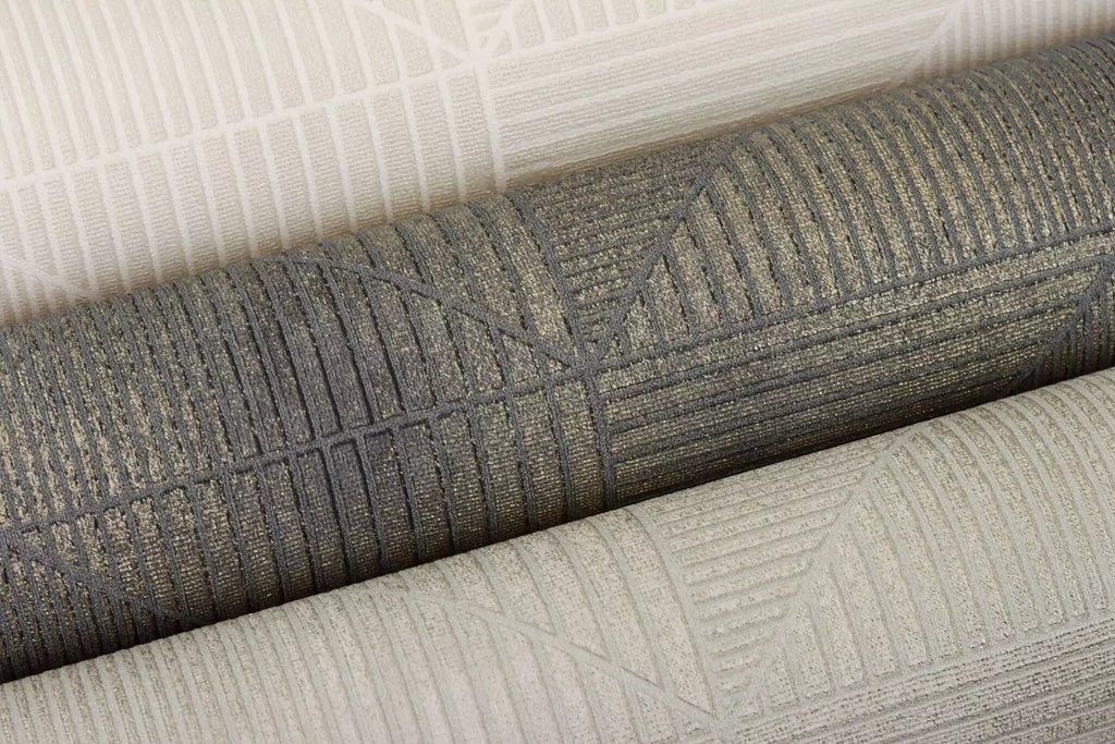 Tapetes ar ģeometrisku rakstu,RASCH, maigs spīdums, taupe, 653939, Welcome home