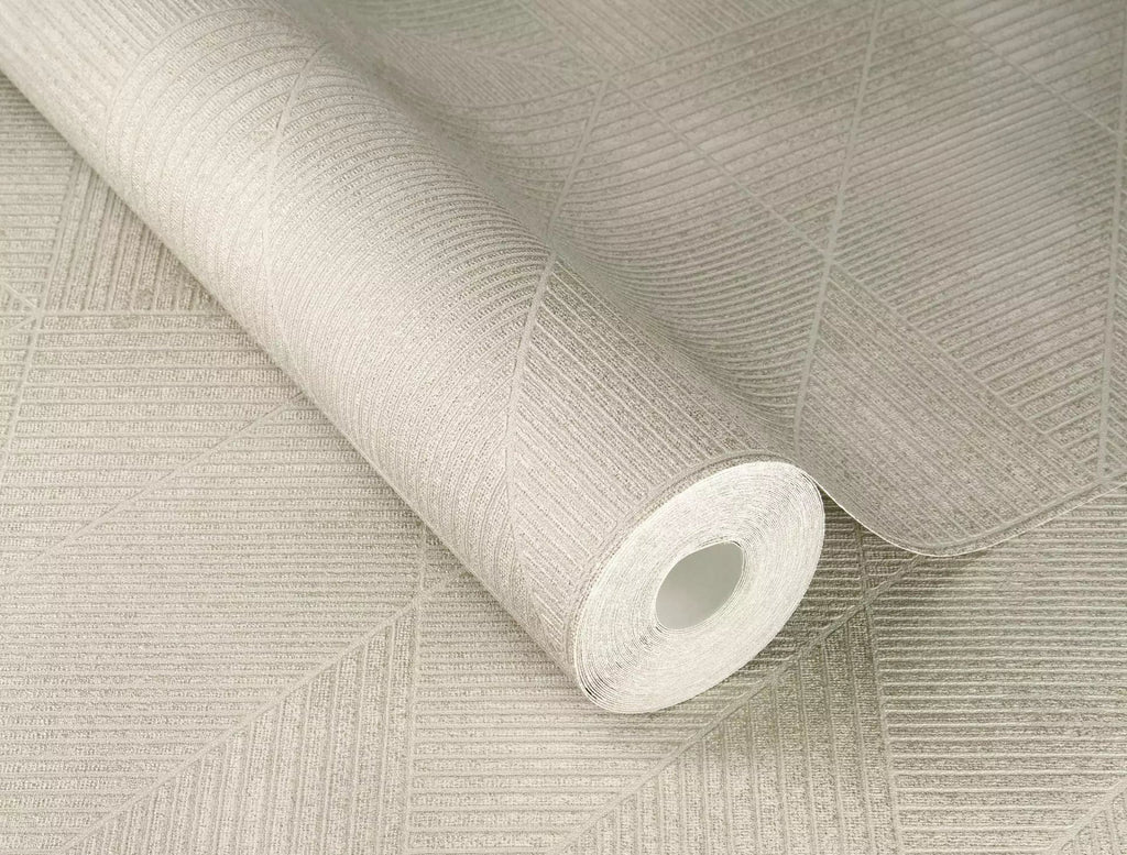 Tapetes ar ģeometrisku rakstu,RASCH, maigs spīdums, taupe, 653939, Welcome home