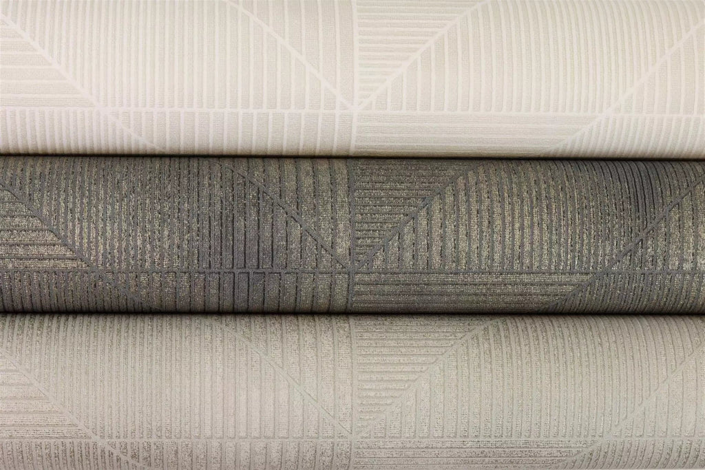 Tapetes ar ģeometrisku rakstu,RASCH, maigs spīdums, taupe, 653939, Welcome home