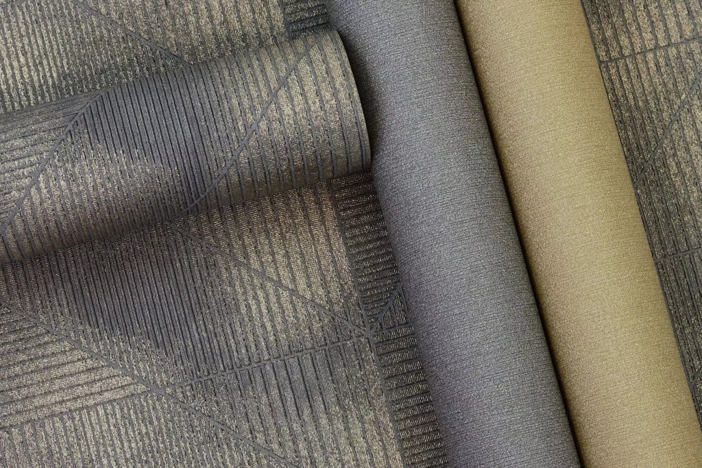 Tapetes ar ģeometrisku rakstu,RASCH, maigs spīdums, tumši pelēkā, 653946, Welcome home