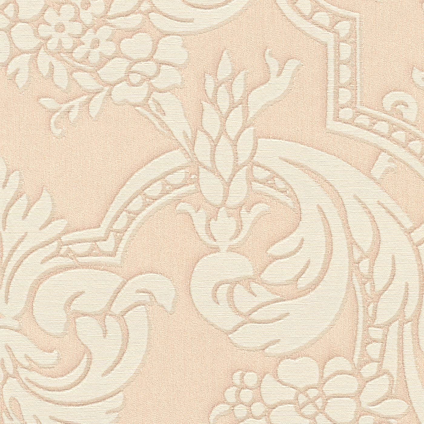 Klasiska ornamenta tapetes, bēšos un rozā toņos, RASCH, 570601, Trianon XIII