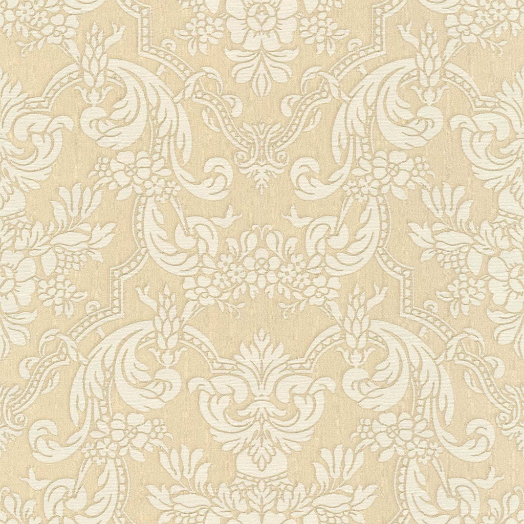 Klasiska ornamenta tapetes, siltos toņos, RASCH, 570618, Trianon XIII