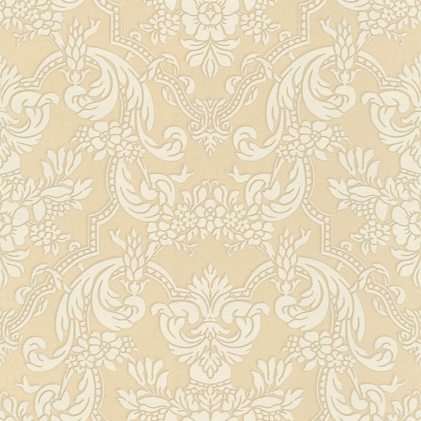 Klasiska ornamenta tapetes, siltos toņos, RASCH, 570618, Trianon XIII