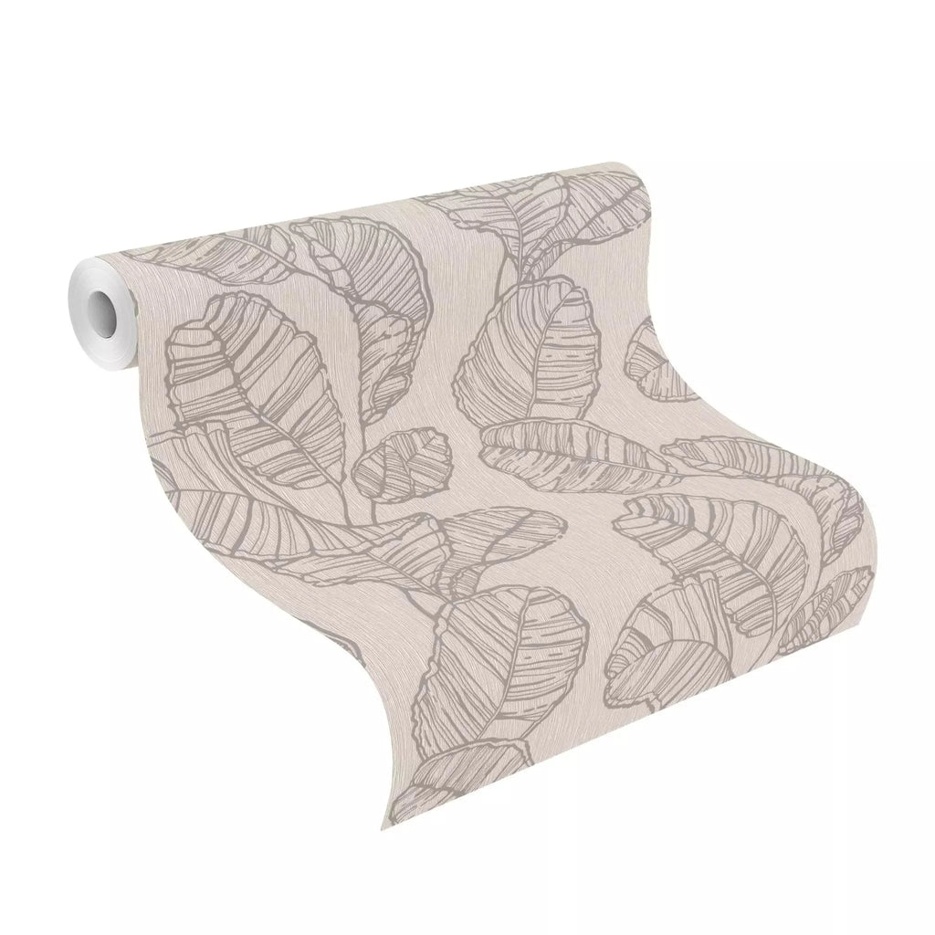 Tapetes RASCH -  lapas ar perlamutra kontūru , bēšā, 822632, Color Your Life