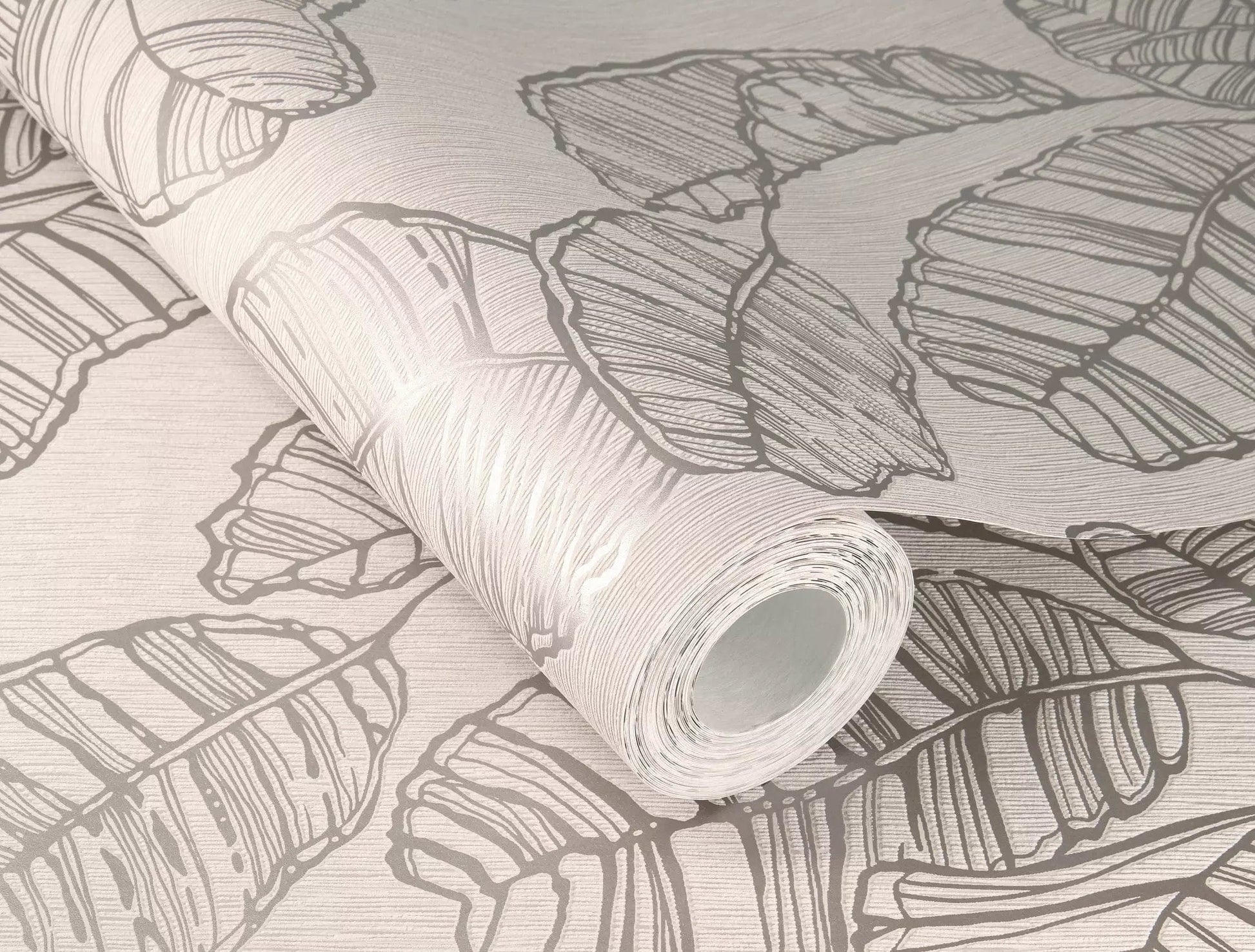 Tapetes RASCH -  lapas ar perlamutra kontūru , bēšā, 822632, Color Your Life