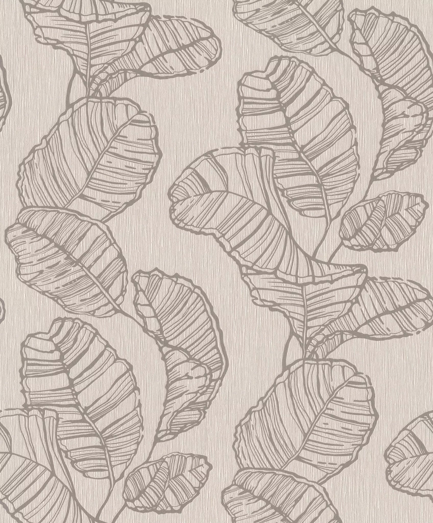 Tapetes RASCH -  lapas ar perlamutra kontūru , bēšā, 822632, Color Your Life