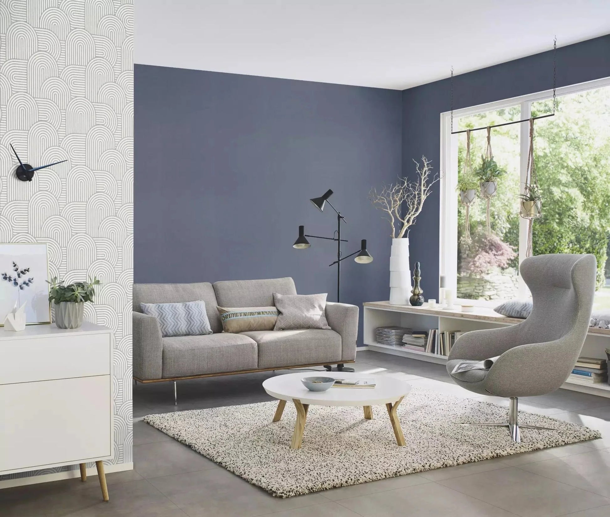 Retro tapetes RASCH pelēkā krāsā, 634143, Color Your Life