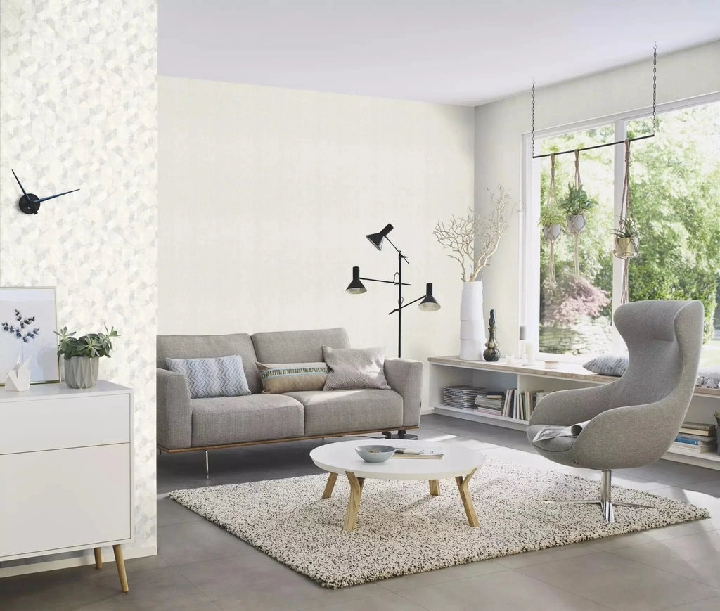 Flizelīna tapetes RASCH ar smalko tekstūru, gaiši pelēkā krāsā, 653755, Welcome home