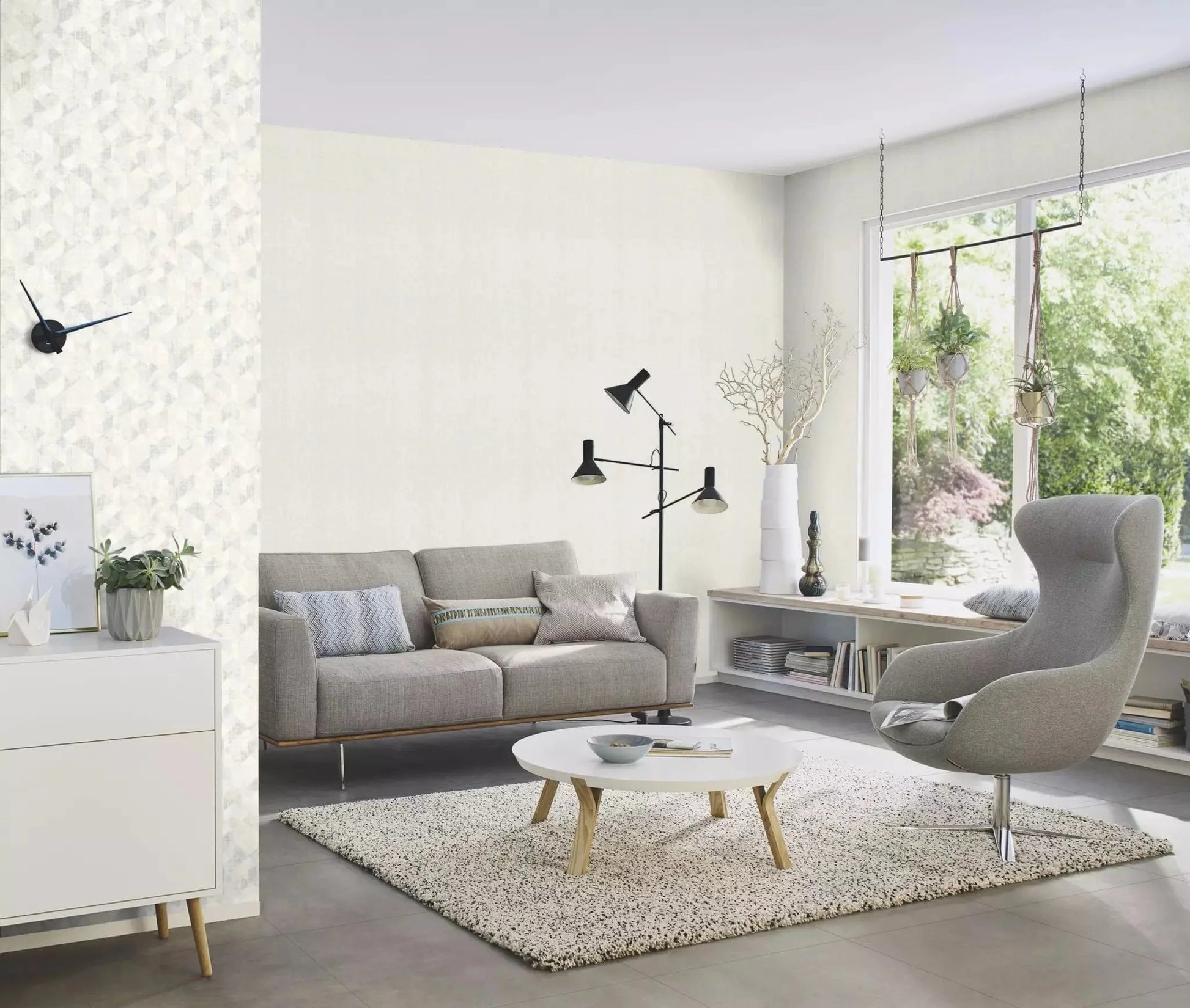 Flizelīna tapetes RASCH ar smalko tekstūru, gaiši pelēkā krāsā, 653755, Welcome home