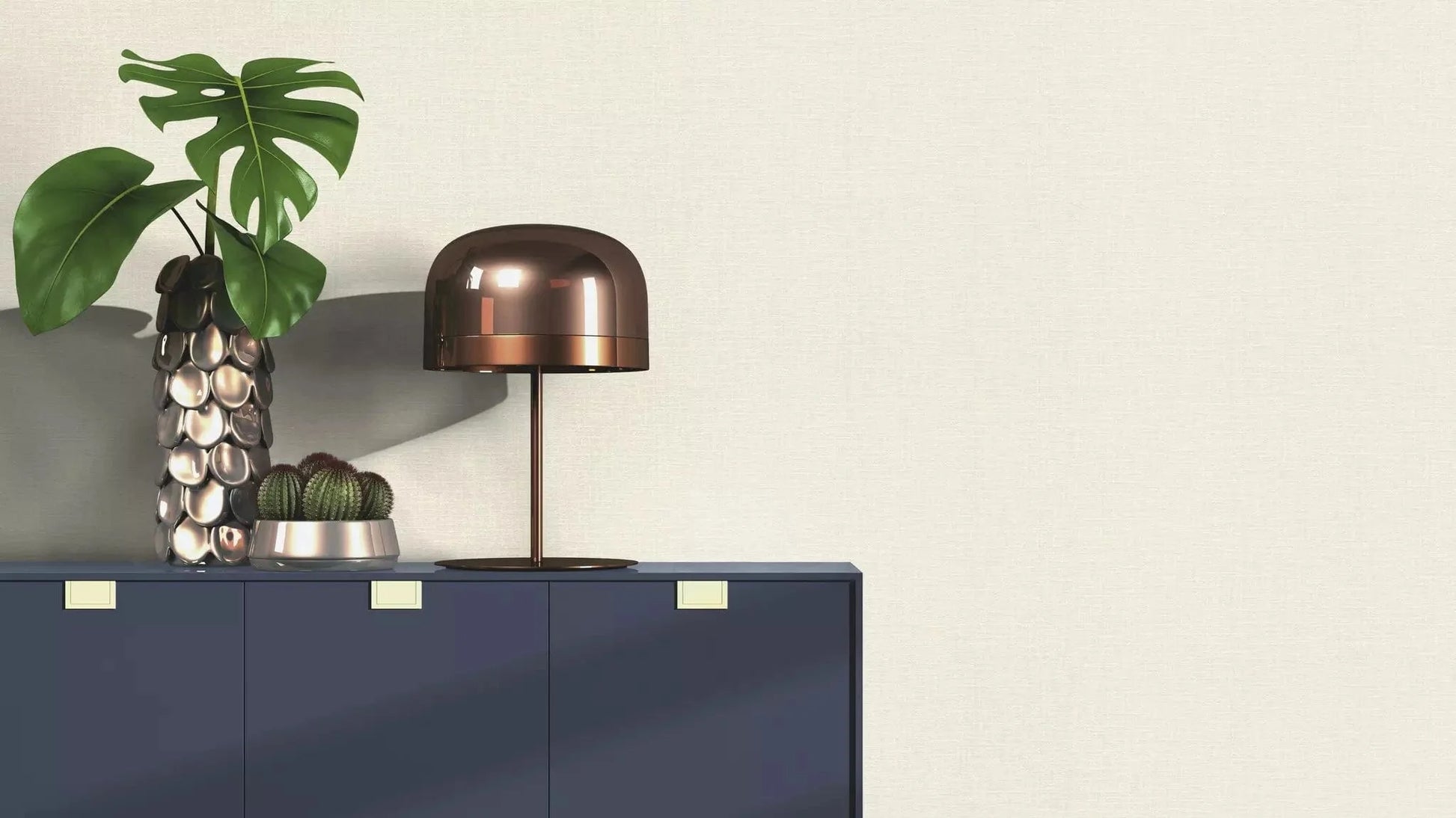 Flizelīna tapetes RASCH ar smalko tekstūru, krēmkrāsa, 653731, Welcome home