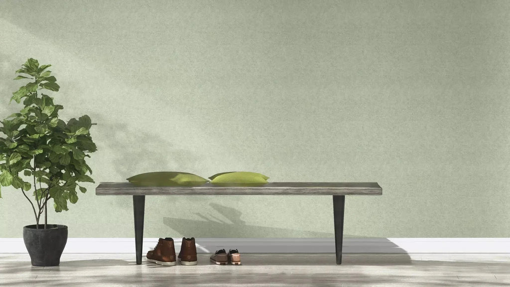 Flizelīna tapetes RASCH zaļā krāsā ar smalku tekstūru, 699821, Welcome home