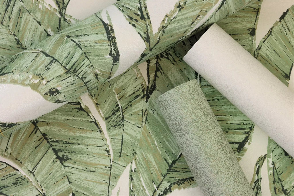 Flizelīna tapetes RASCH zaļā krāsā ar smalku tekstūru, 699821, Welcome home