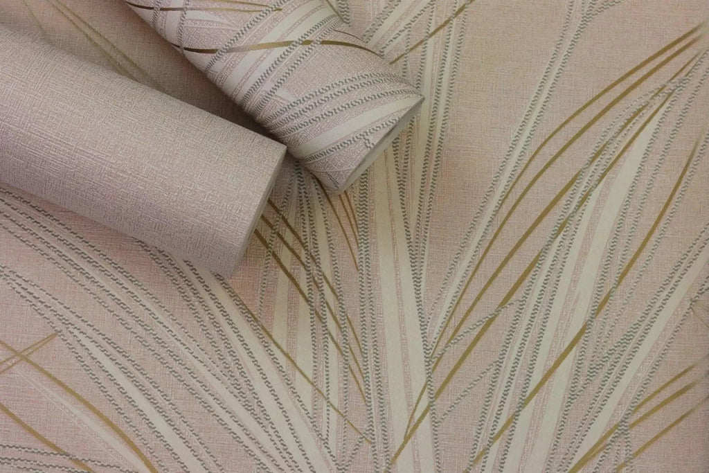 Tapetes rozā toņos, RASCH, ar zāles rakstu, 654028, Welcome home