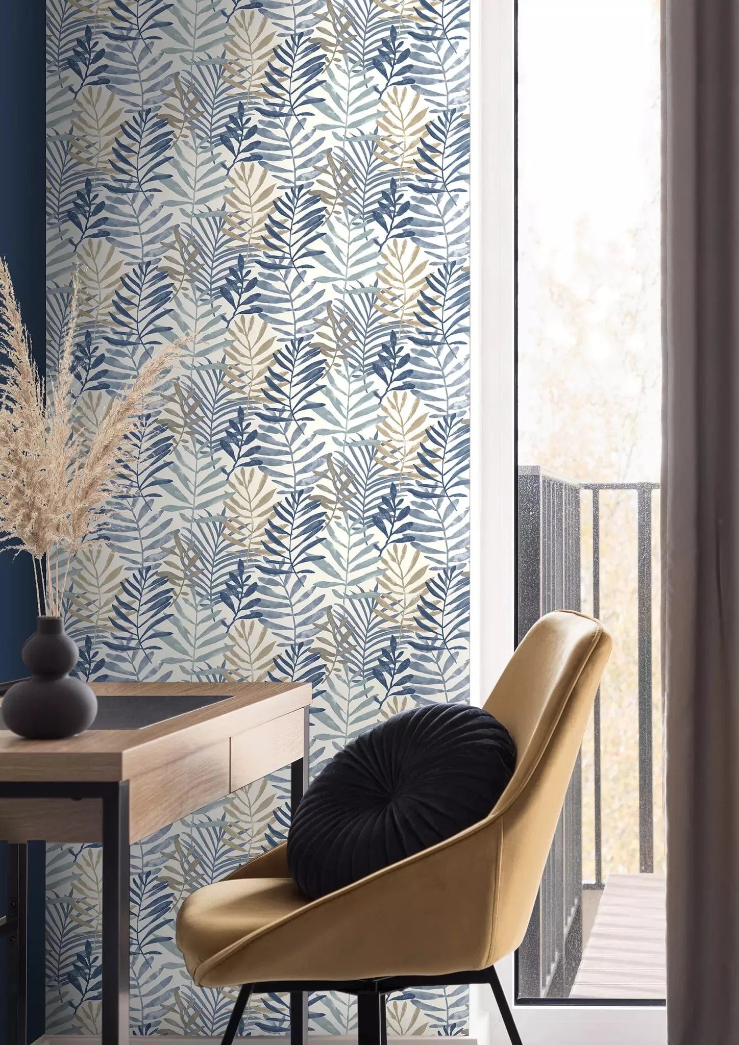 Tapetes RASCH dabiskai atmosfērai zilos toņos, 865349 RASCH