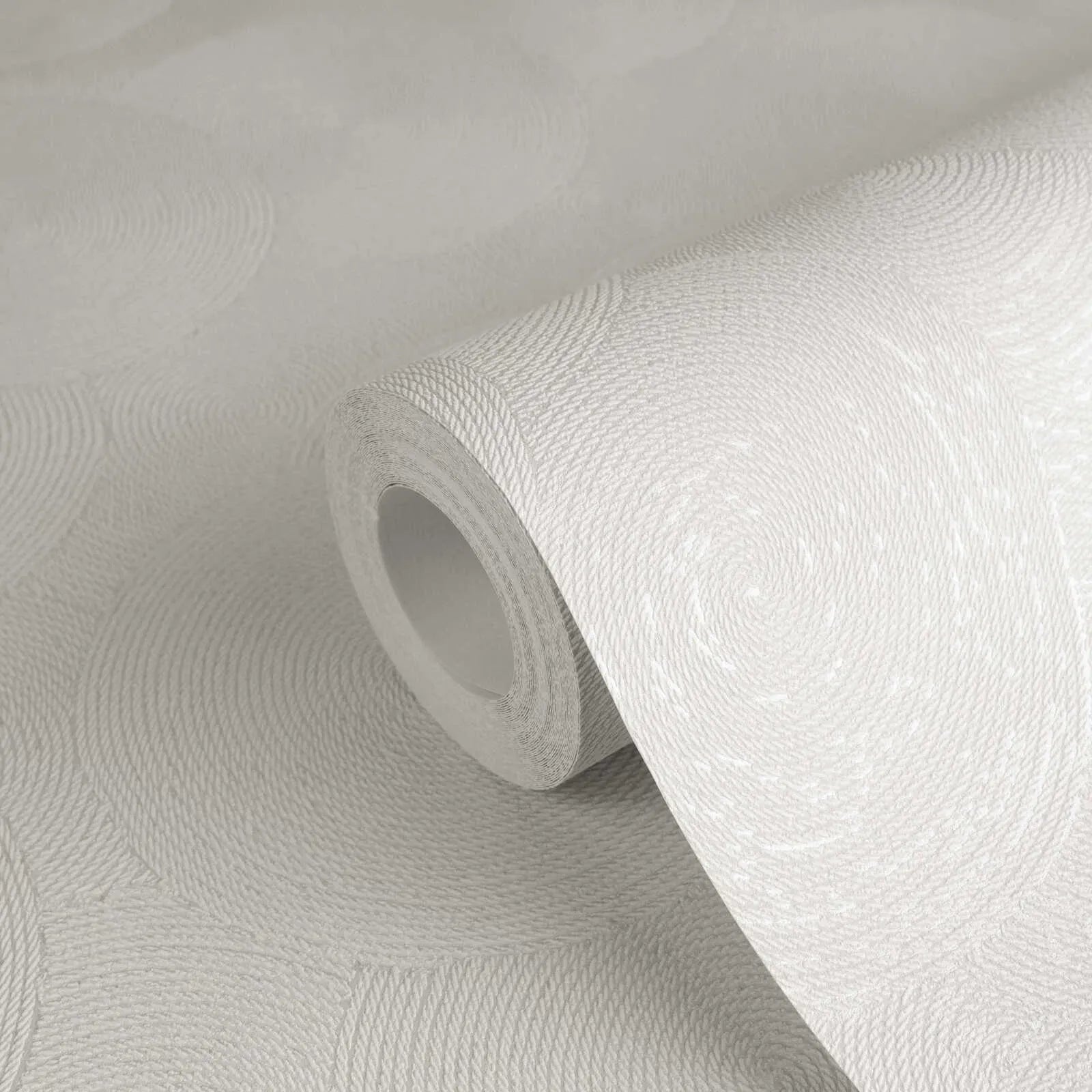 Krēmkrāsas tapetes ar apļu motīvu un metālisku efektu | 3010630